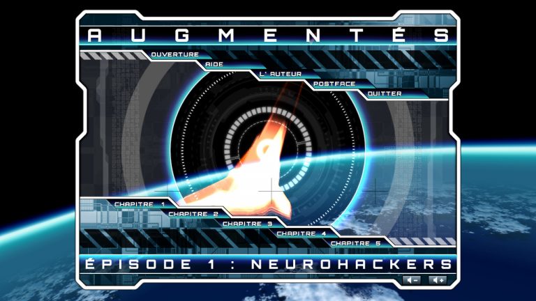 Menu Principal de 'Augmentés : Neurohackers'